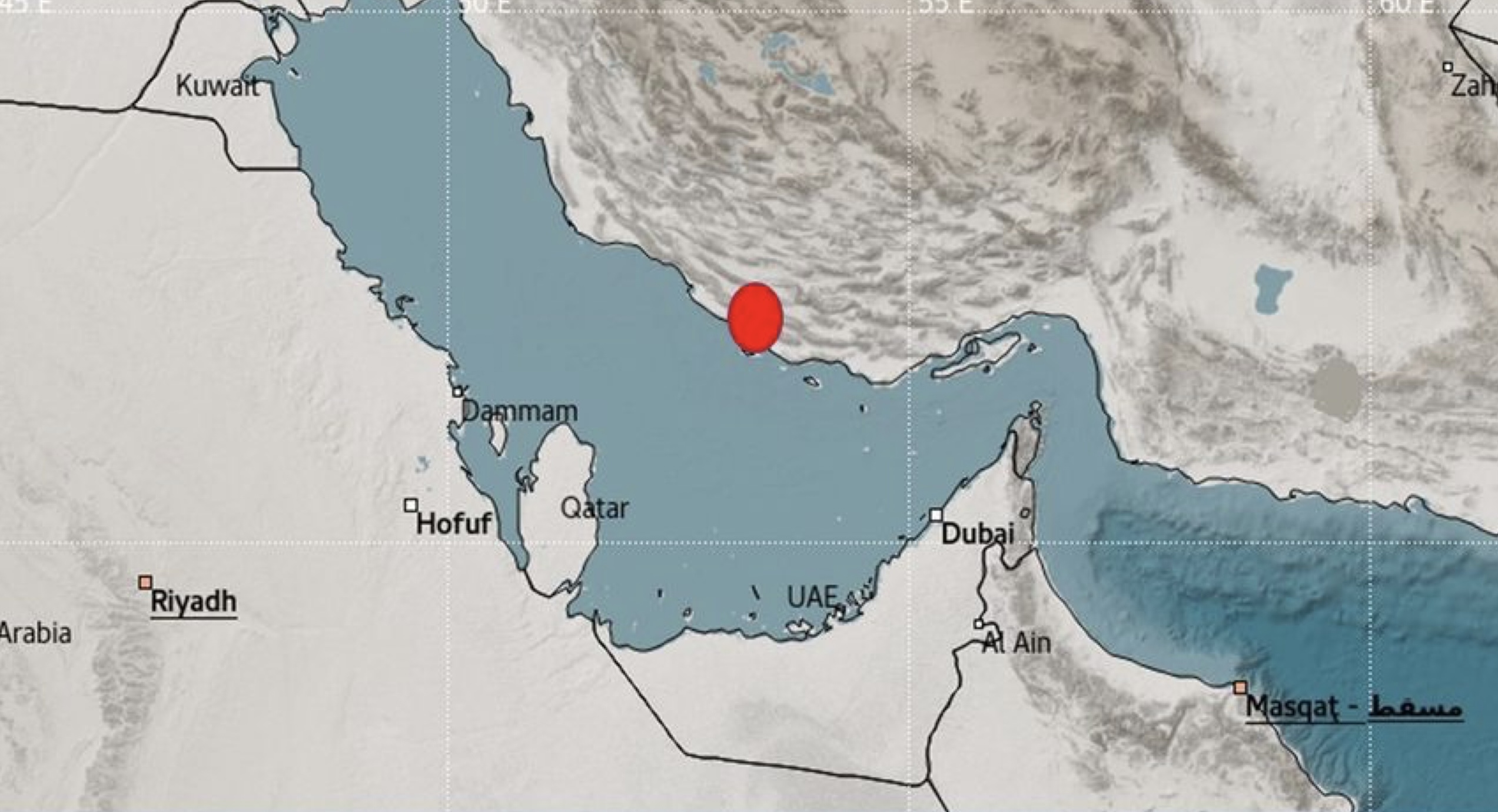 زلزال بقوة 6.0 درجة جنوب إيران .. ولا تأثير على الدولة