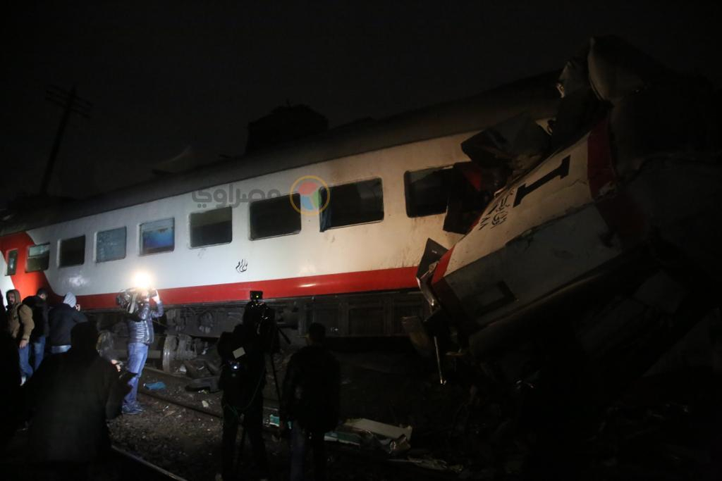 تصادم قطارين قادمين من الصعيد ووقوع العديد من الإصابات في مصر