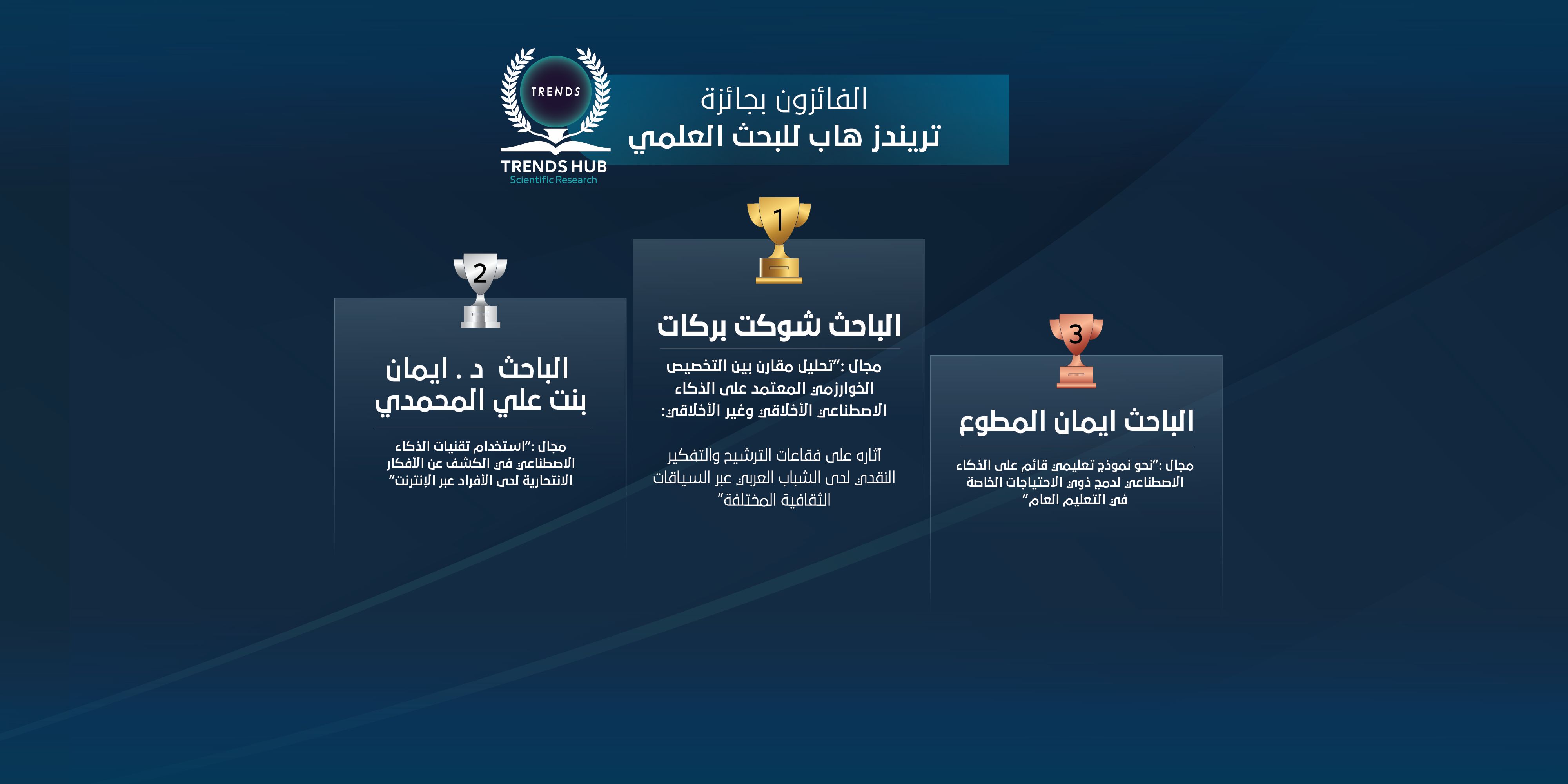 «تريندز» يُعلن عن الفائزين بجائزة «تريندز هاب» للبحث العلمي في نسختها الثانية