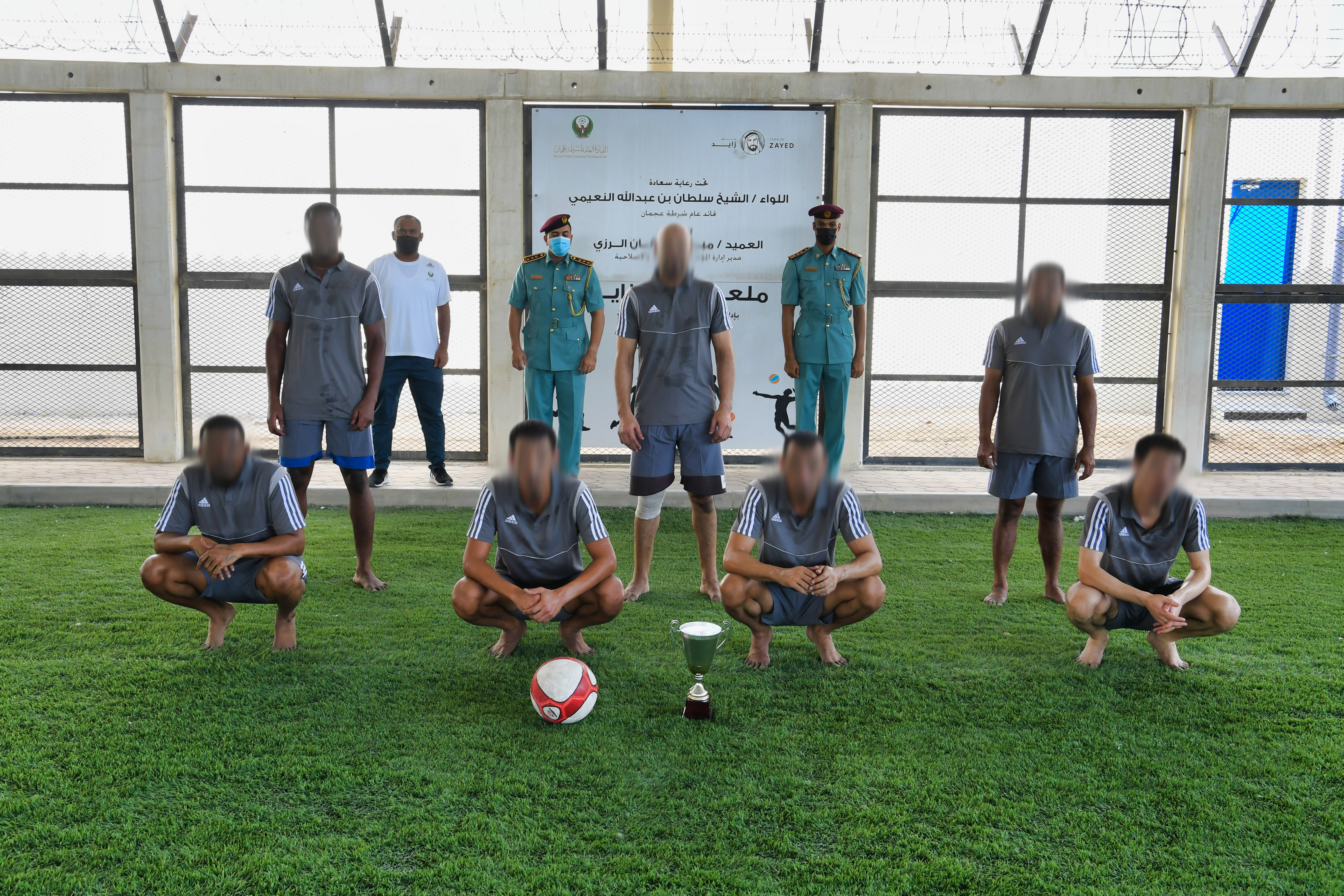 شرطة عجمان تعزز اللياقة البدنية لنزلاء المؤسسة العقابية والإصلاحية بتنظيم بطولة كرة القدم لعام 2020  