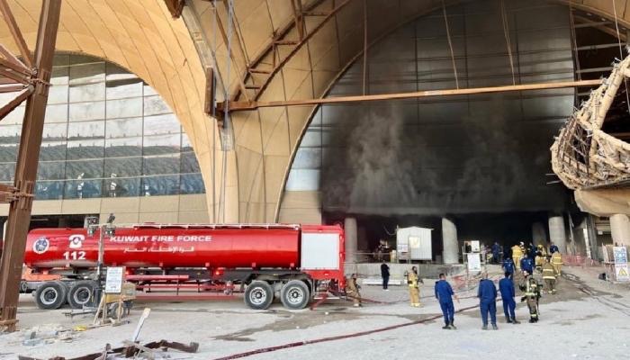حريق محدود في مشروع مطار الكويت الدولي الجديد
