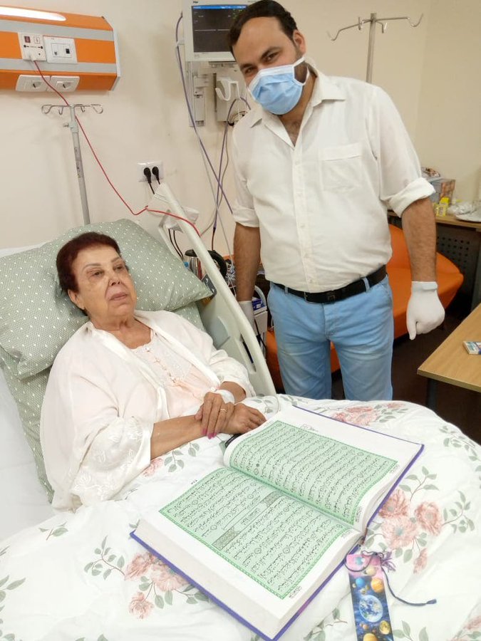 الصورة الأولى لرجاء الجداوي بعد إصابتها بكورونا