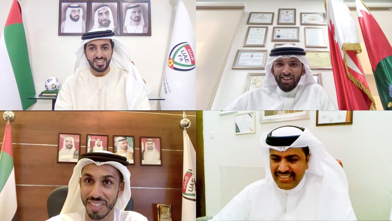 راشد بن حميد وعلي بن خليفة يبحثان تعزيز التعاون بين الاتحادين الإماراتي والبحريني